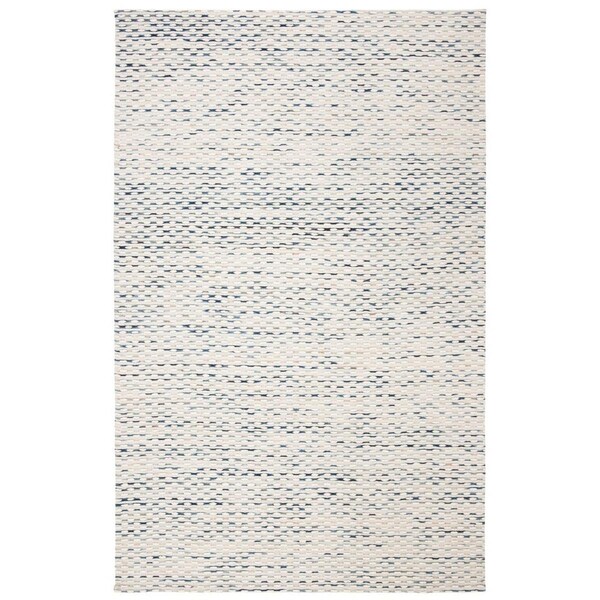 Safavieh 4 x 6 ft. Marbella Hand Loomed Rectangle RugWhite & Navy MRB158N-4 - main